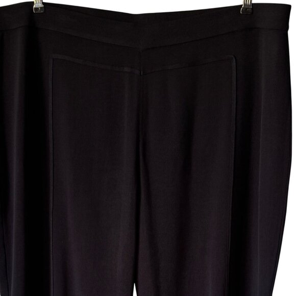 Misook Knit Pull On Straight Leg Knit Pant 3X Stretch Flat Front Seam Detail - Picture 11 of 16